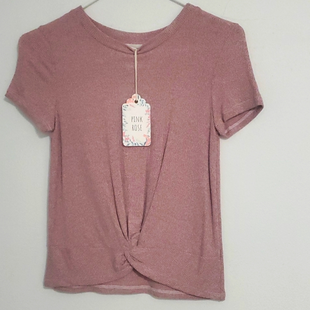 Pink Rose crossbody shirt